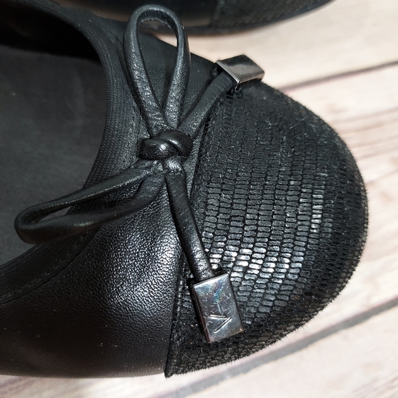 Vionic black leather Minna bow ballet flats 6.5 - Picture 4 of 12